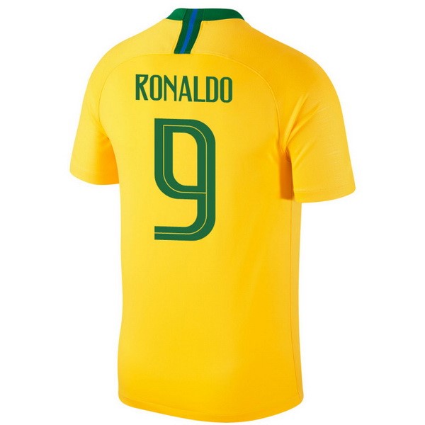 Camiseta Brasil 1ª Ronaldo 2018 Amarillo